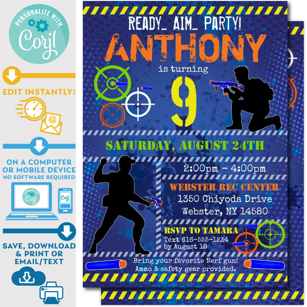 PRINTABLE Nerf Invitation in Blue Grunge 5 printable-nerf-invitation-in-blue-grunge-5-x-7-invite-central