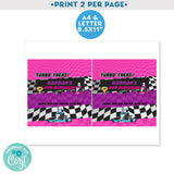 PRINTABLE Go Kart Racing Hershey Bar 1.55oz Wraps Pink & Purple