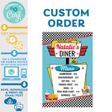 CUSTOM ORDER PRINTABLE 50s Diner Menu