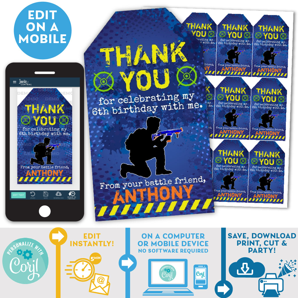 printable-nerf-favor-tags-in-blue-grunge-2-x-3-5-edit-yourself-invite-central for Free Printable Nerf Thank You Tags PRINTABLE Nerf Favor Tags in Blue Grunge 2