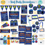 Printable Nerf Dart Grunge Decorations Package with Invitation
