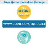 Printable Ninja Warrior Boys Decorations Package with Invitation