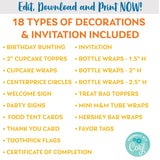 Printable Ninja Warrior Boys Decorations Package with Invitation